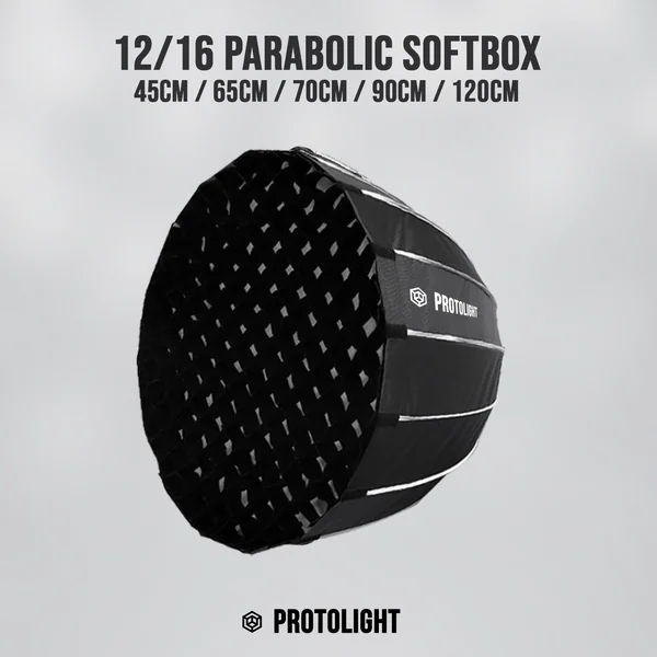 Parabolic Softbox 45/65/90cm Protolight พาราโบริค 12/16 ซอฟบล็อก อุปกรณ์เพิ่มความนุ่มของแสงไฟสตูดิโอ