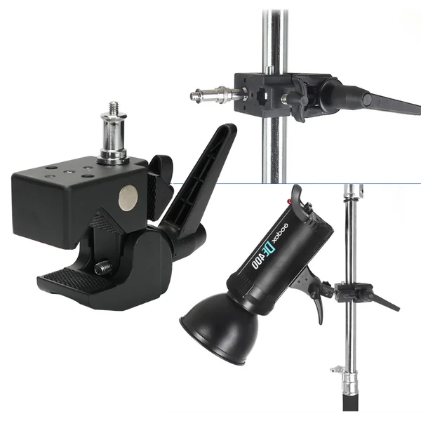 Super Clamp ตัวหนีบขาตั้งไฟ คลิปหนีบอุปกรณ์ไฟสตูดิโอ ไฟLED แฟรช กล้องถ่ายรูป magic arm image 2 Super Clamp ตัวหนีบขาตั้งไฟ คลิปหนีบอุปกรณ์ไฟสตูดิโอ ไฟLED แฟรช กล้องถ่ายรูป magic arm image 2