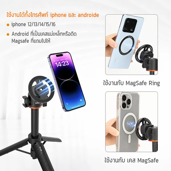 VRIG MG-24 หัวแปลงขาตั้งแม่เหล็ก หัวแปลงขาตั้งกล้อง 1/4 นิ้ว มีช่อง Cold Shoe ต่อไมค์ไฟเสริม image 3 VRIG MG-24 หัวแปลงขาตั้งแม่เหล็ก หัวแปลงขาตั้งกล้อง 1/4 นิ้ว มีช่อง Cold Shoe ต่อไมค์ไฟเสริม image 3