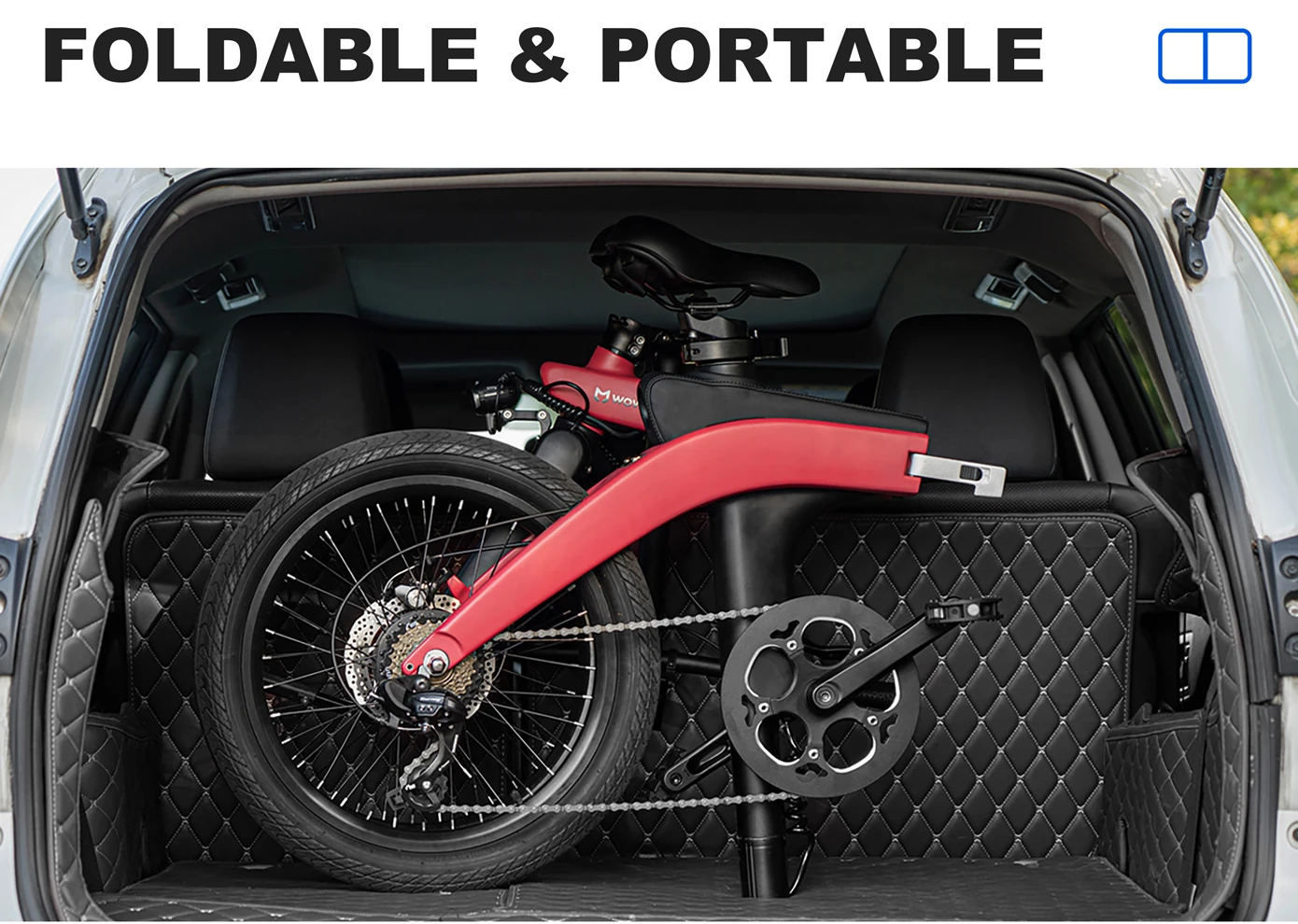 WOWCAT C1 จักรยานไฟฟ้าพับได้ โครงคาร์บอนไฟเบอร์ | 250W | วิ่งไกล 120 กม.