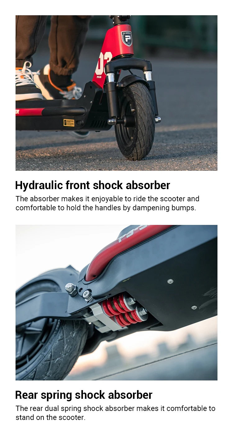 สกู๊ตเตอร์ไฟฟ้า PXID URBAN 03 New Design Two Wheel Offroad E Scooter 3200W Dual Motor Electric Scooter 2023