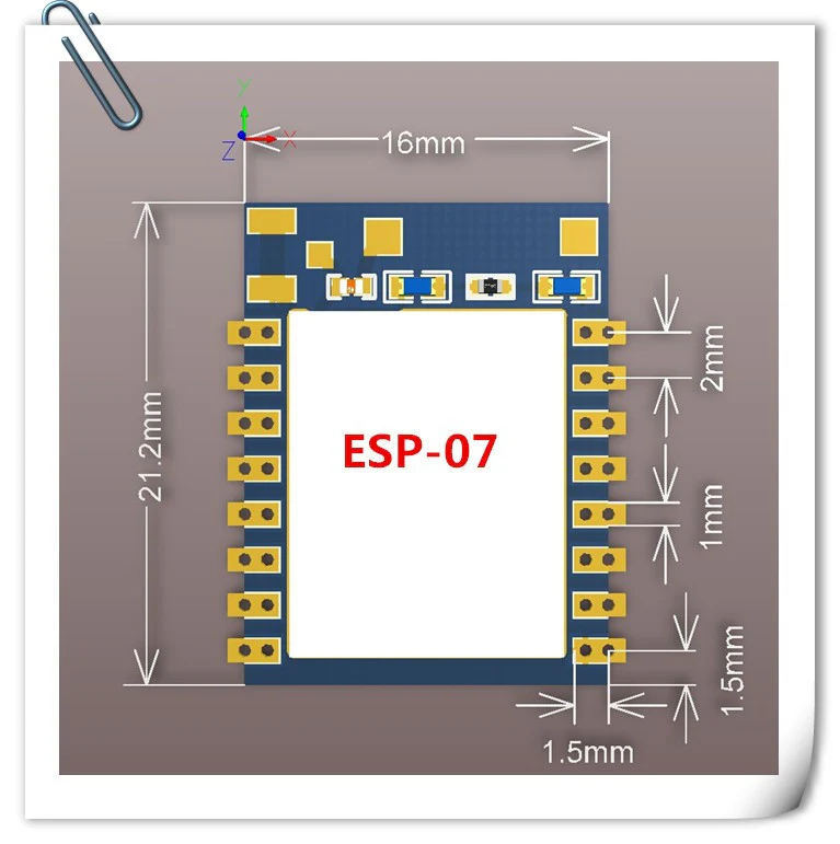 ESP8266 ESP-07 โมดูล WiFi ESP8266 ต่อเสานอก