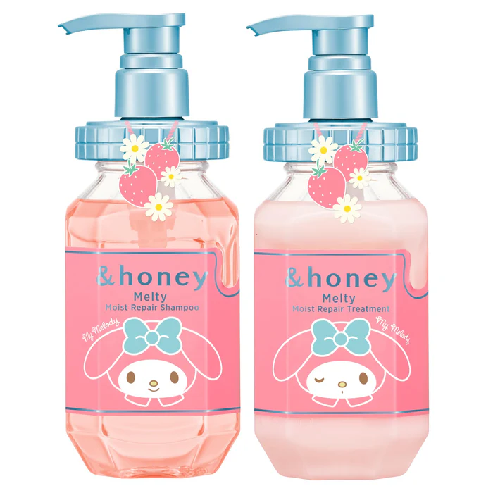 &honey เซ็ตดูแลผม ลาย My Melody Melty Moist Repair Shampoo Treatment Hair Oil Set