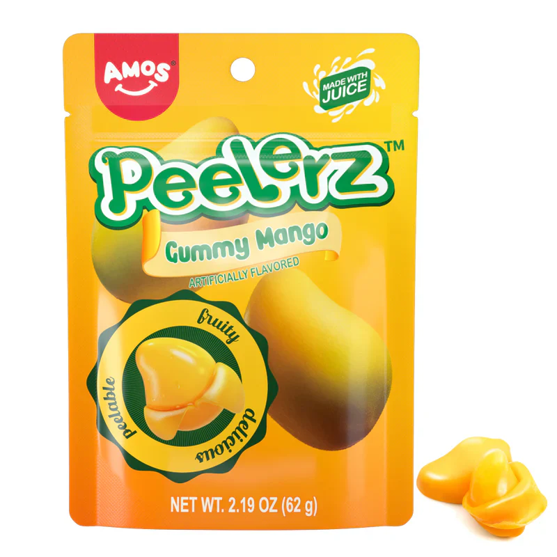 แกะสนุก! เคี้ยวอร่อย! AMOS Peelerz Gummy เยลลี่รสผลไม้ปลอกเปลือก 7 รส 40 กรัม
